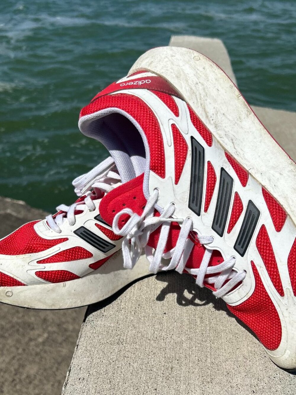 Adidas Adizero Aruku Cloud White Pure Ruby Red Size 12 Running Shoes